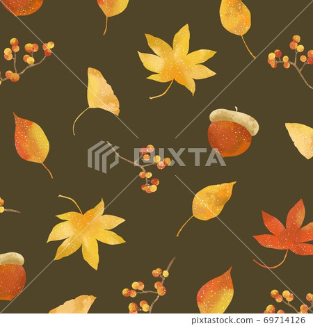 秋天的葉子圖與溫柔的觸摸 69714126