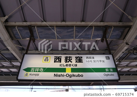 西久久保站(中央線西行)的站名顯示版本 西久久保站(中央線西行)的站名顯示版本 69715374