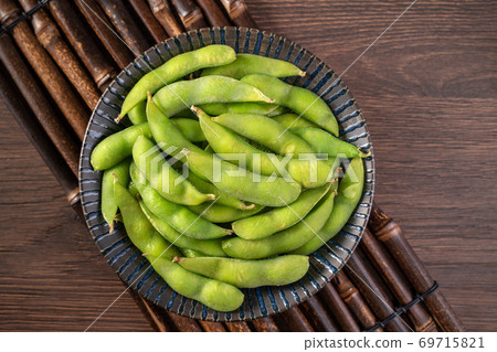 Edamame protein soy bean top view Edamame soy bean soybean 69715821