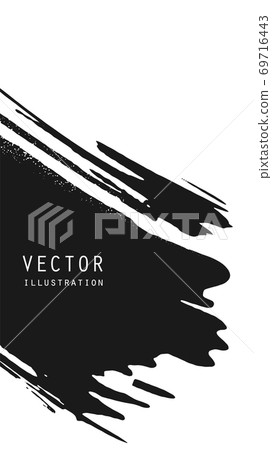 Abstract ink brush banners with grunge effect 69716443