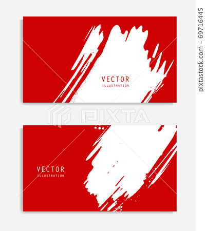 Abstract ink brush banners set with grunge effect Abstract ink brush banners set with grunge effect 69716445