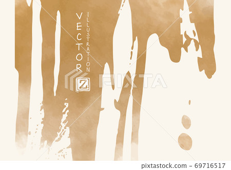 Abstract watercolor brush element on white 69716517