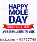 Mole Day vector illustration. Holiday celebrated among chemists and chemistry enthusiasts on October 69717746