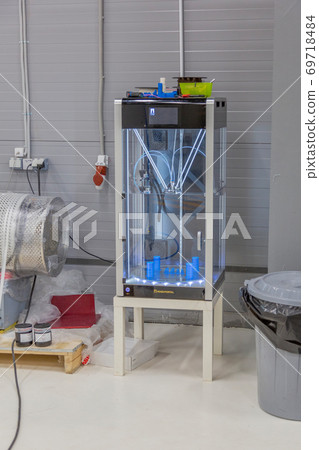 Professional equipment for 3D printing in the workshop. Moscow, Russia 69718484