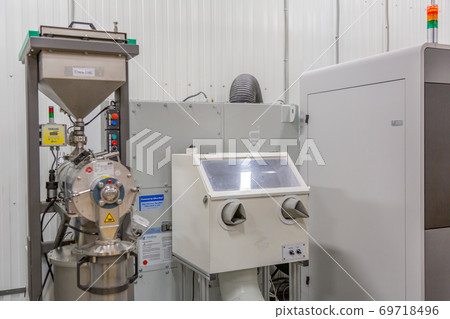 Professional equipment for 3D printing in the workshop. Moscow, Russia Professional equipment for 3D printing in the workshop. Moscow, Russia 69718496