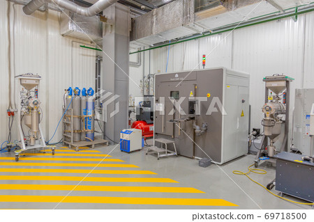 Professional equipment for 3D printing in the workshop. Moscow, Russia Professional equipment for 3D printing in the workshop. Moscow, Russia 69718500