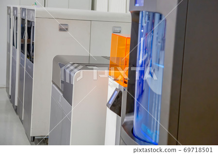 Professional equipment for 3D printing in the workshop. Moscow, Russia 69718501