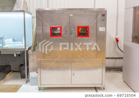 Professional equipment for 3D printing in the workshop. Moscow, Russia Professional equipment for 3D printing in the workshop. Moscow, Russia 69718504