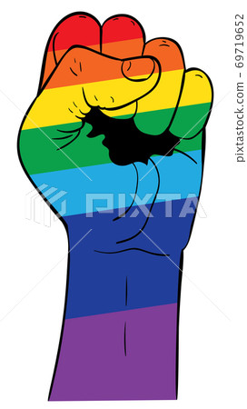 Rainbow clenched fist Rainbow clenched fist 69719652