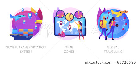 International business coordination abstract concept vector illustrations. International business coordination abstract concept vector illustrations. 69720589