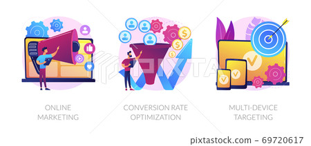 Digital marketing vector concept metaphors. Digital marketing vector concept metaphors. 69720617