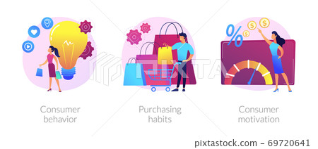 Purchase decision process vector concept metaphors. 69720641