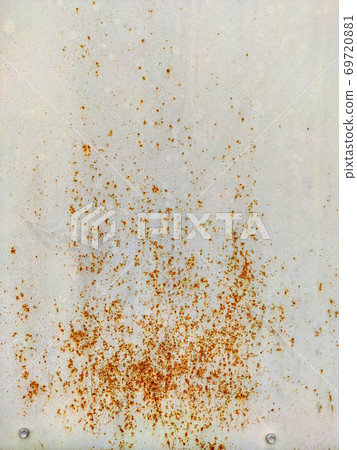 Corroded metal background. Rusty metal background with streaks of rust. Rust stains. Rystycorrosion. 69720881