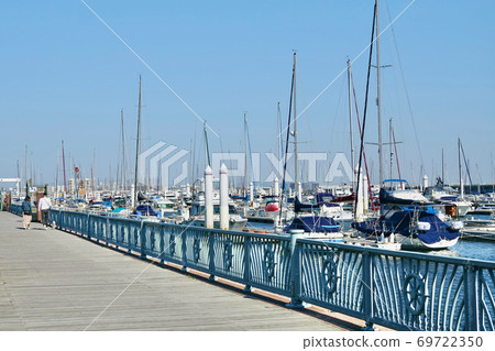 Yacht Harbor Ino Walk Two People 69722350