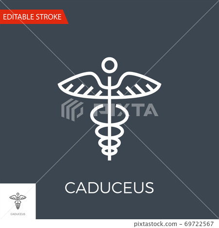 Caduceus Vector Icon Caduceus Vector Icon 69722567