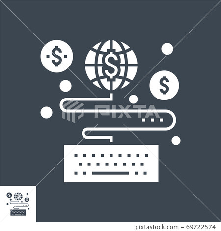 Earn On Vector Glyph Icon Earn On Vector Glyph Icon 69722574