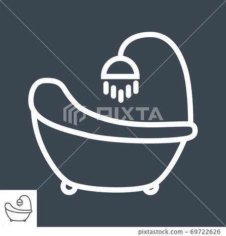 Bath icon line Bath icon line 69722626