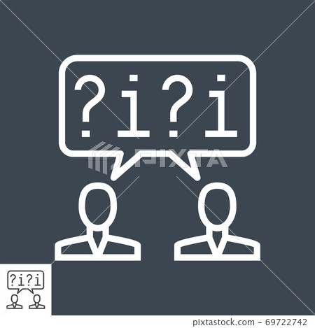 Dialogue Thin Line Vector Icon. Dialogue Thin Line Vector Icon. 69722742