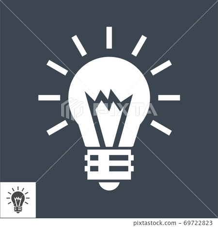 Bulb Flat related vector glyph icon. Bulb Flat related vector glyph icon. 69722823