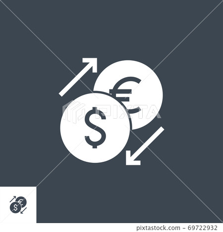 Currency Exchange related vector glyph icon. Currency Exchange related vector glyph icon. 69722932