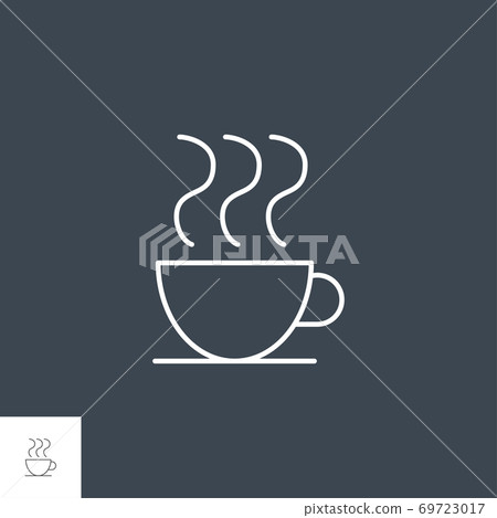 Coffee Cup Related Vector Line Icon. 69723017