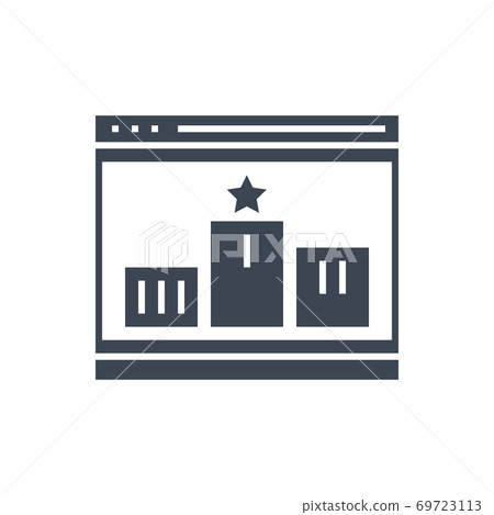 Website Ranking Vector Glyph Icon 69723113