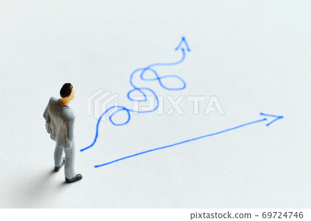 Business person concept for choosing a strategy path 69724746