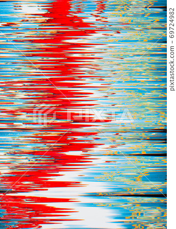 glitch art distortion pattern red blue background 69724982