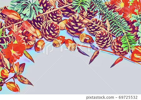 秋/冬背景素材聖誕節 秋/冬背景素材聖誕節 69725532