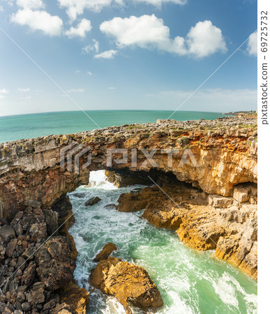Natural caves and beach, Algarve Portugal 69725732