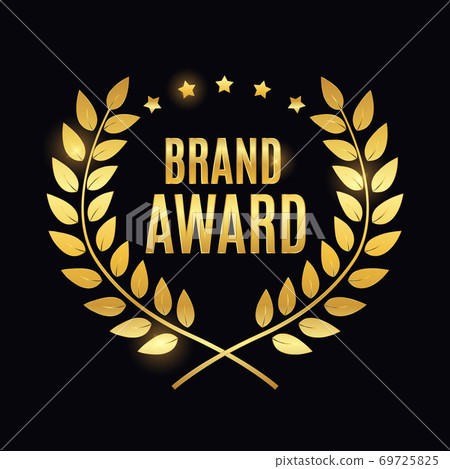 Brand Award Golden Label Sign. Vector Illustration 69725825