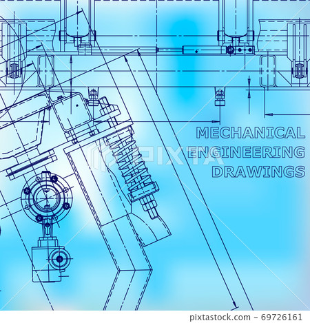 Backgrounds of engineering subjects. Technical illustration. Mechanical engineering 69726161