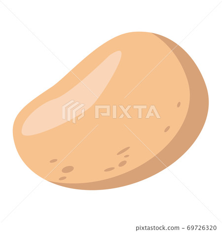 Drawn isolated potato brown color in minimal style 69726320