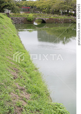 Odawara Castle Moat, Mademon Dobashi and Gakubashi Odawara Castle Moat, Mademon Dobashi and Gakubashi 69728065