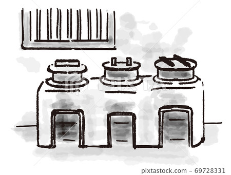 高雅的相撲風格的鐮刀的插圖 69728331