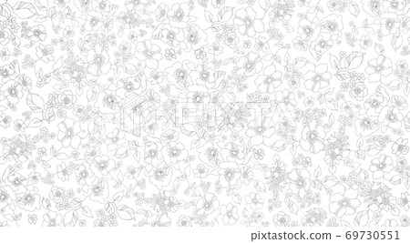 Background material, flower line art Background material, flower line art 69730551