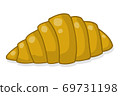 Croissant vector illustration isolated on white background 69731198