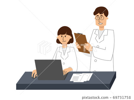 男女研究人員見面 69731758