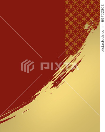Japanese pattern background Japanese style Japanese pattern Japanese paper frame Gold folding screen Classic checkered pattern 69732808