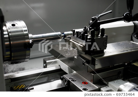 metalworking lathe machine close up metalworking lathe machine close up 69733464