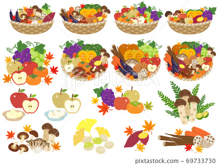Autumn vegetables and fruits 69733730