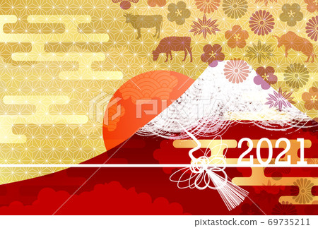Japanese New Year's card Zodiac background Japanese New Year's card Zodiac background 69735211