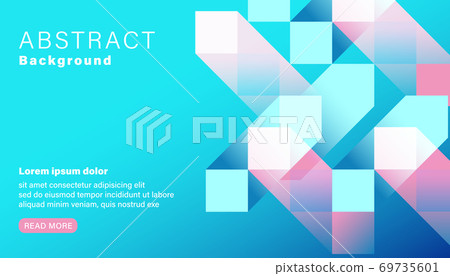 Abstract geometric shape pastel blue and pink background. 69735601