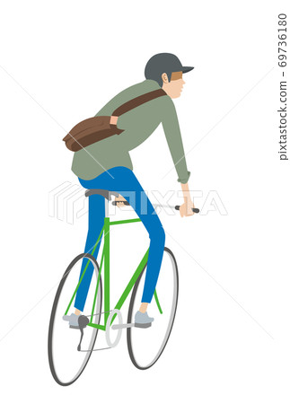 一個男人騎自行車 69736180