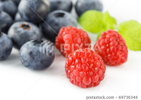 覆盆子和藍莓 覆盆子和藍莓 69736348