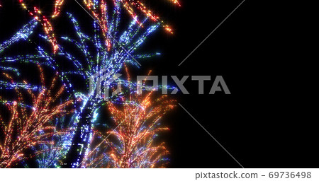 Illuminations Tree Christmas Neon City Light Up 3D Illustration Background Back Illuminations Tree Christmas Neon City Light Up 3D Illustration Background Back 69736498