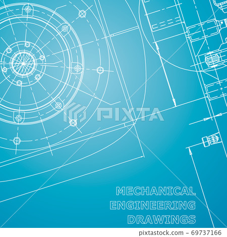 Blueprint, Sketch. Vector engineering illustration. Cover, flyer, banner, background 69737166