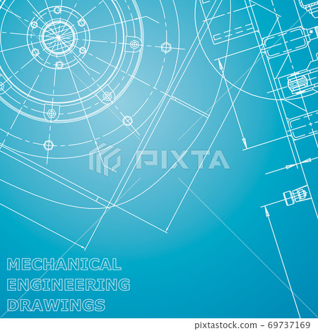 Blueprint, Sketch. Vector engineering illustration. Cover, flyer, banner, background 69737169