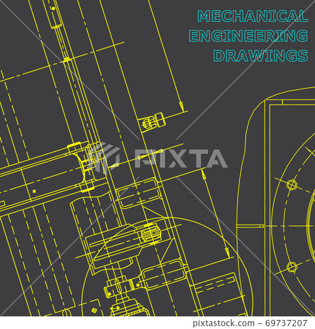 Blueprint, Sketch. Vector engineering illustration. Cover, flyer, banner, background Blueprint, Sketch. Vector engineering illustration. Cover, flyer, banner, background 69737207
