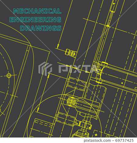 Mechanics. Technical design. Engineering style-插圖素材 [69737425] - PIXTA圖庫